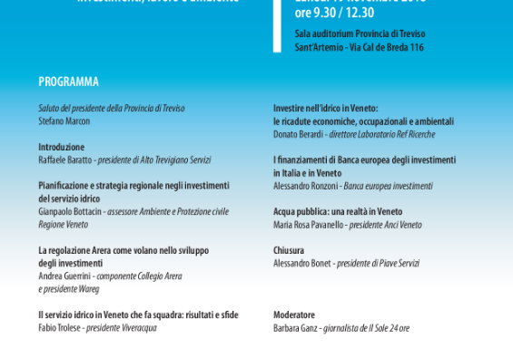 Seminario: "La gestione dell’acqua: il modello pubblico del Veneto"