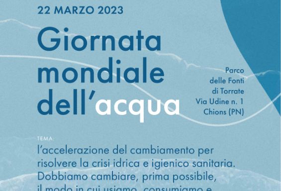 Giornata mondiale dell'acqua - Convegno 22 marzo